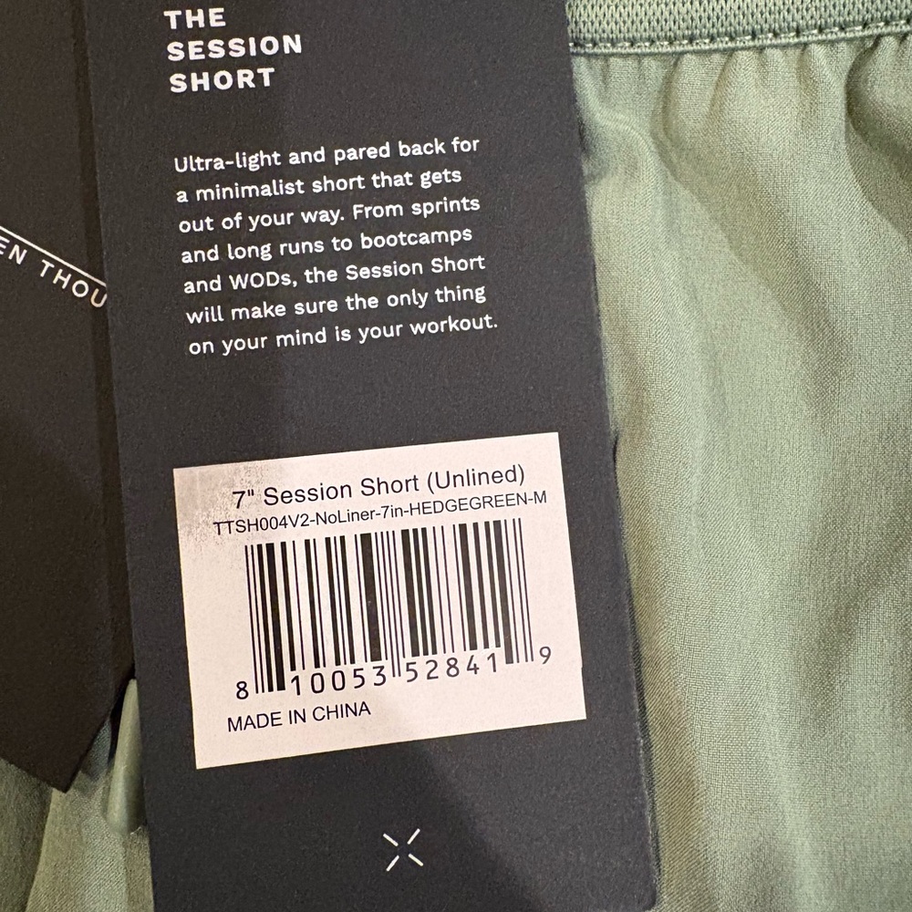 Ten Thousand Men 7in Session UnLiner Active Shorts Workout Hedgegreen Medium - Picture 2 of 5